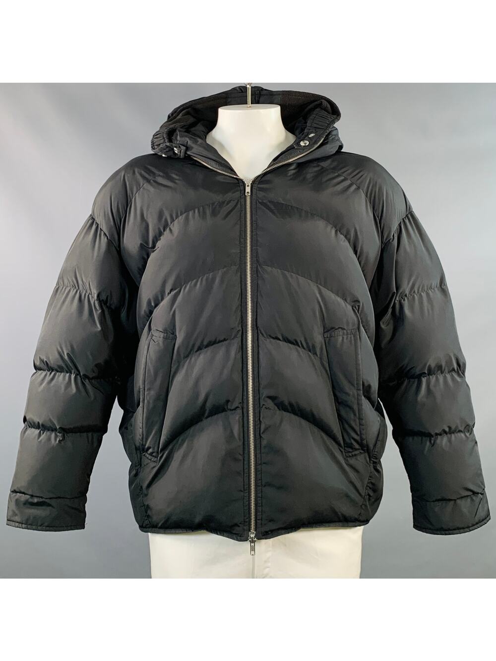 RANDOM IDENTITIES Size L Duvet Puffer Black Polyester Oversized Padded Jacket